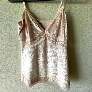Vintage velvet thank top Pink size M